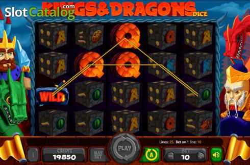 Οθόνη3. Kings and Dragons Dice Κουλοχέρης 