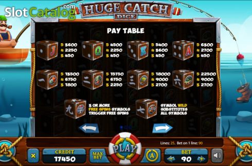 Οθόνη7. Huge Catch Dice Κουλοχέρης
