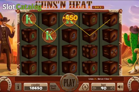 Οθόνη3. Guns'n Heat Dice Κουλοχέρης