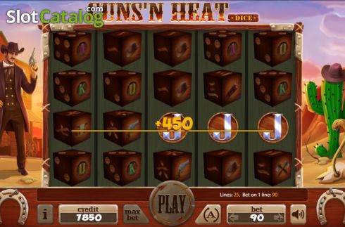 Οθόνη5. Guns'n Heat Dice Κουλοχέρης