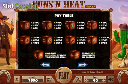 Οθόνη7. Guns'n Heat Dice Κουλοχέρης