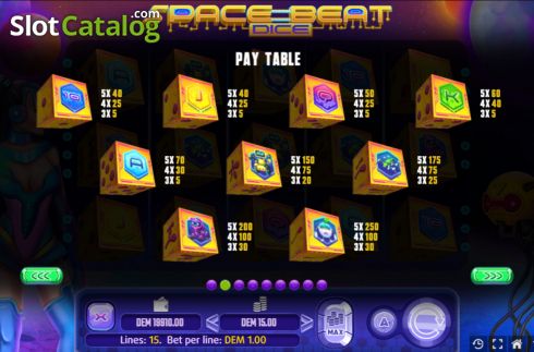 Οθόνη8. Space Beat Dice Κουλοχέρης