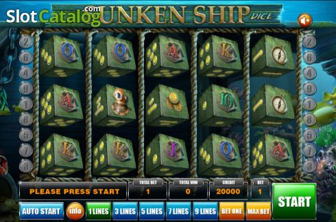 Οθόνη2. Sunken Ship Dice Κουλοχέρης 