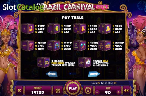 Οθόνη7. Brazil Carnival Dice Κουλοχέρης