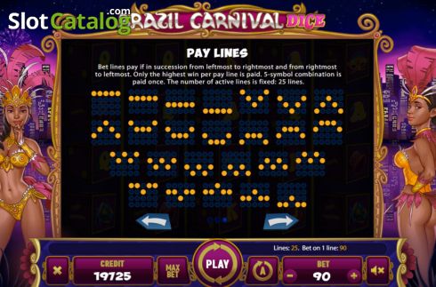 Οθόνη8. Brazil Carnival Dice Κουλοχέρης