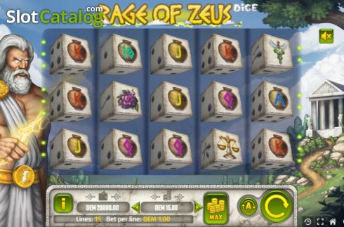 Οθόνη2. Rage of Zeus Dice Κουλοχέρης