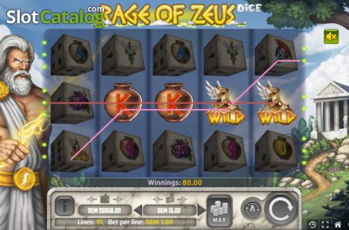 Οθόνη3. Rage of Zeus Dice Κουλοχέρης