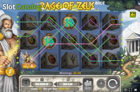 Οθόνη4. Rage of Zeus Dice Κουλοχέρης