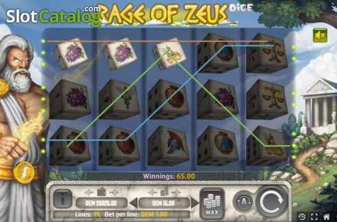 Οθόνη5. Rage of Zeus Dice Κουλοχέρης