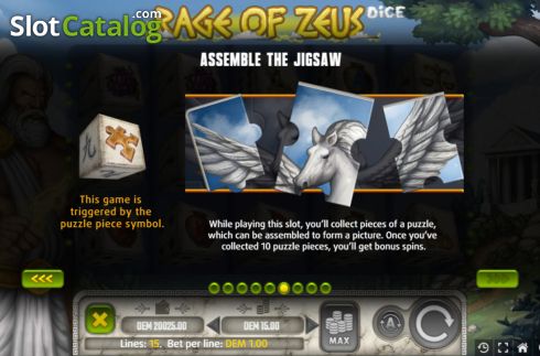 Οθόνη6. Rage of Zeus Dice Κουλοχέρης