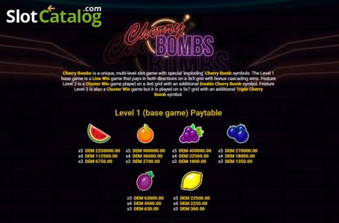 Οθόνη5. Cherry Bombs Κουλοχέρης