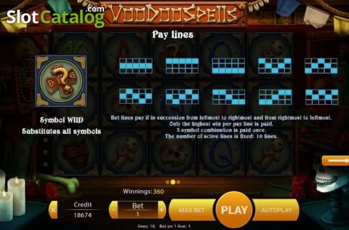 Οθόνη9. Voodoo Spells Κουλοχέρης 