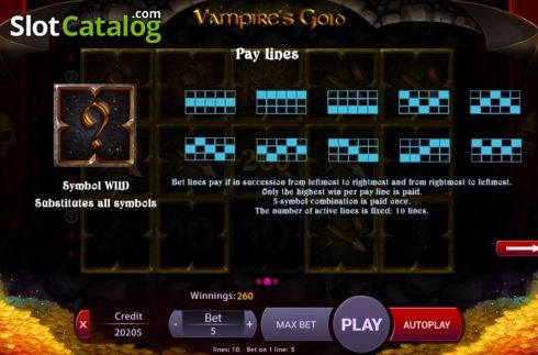 Οθόνη8. Vampires Gold Κουλοχέρης