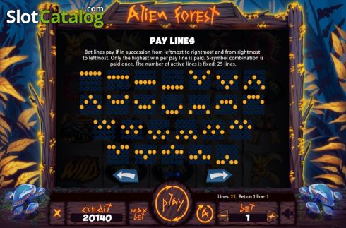 Οθόνη7. Alien Forest Κουλοχέρης 