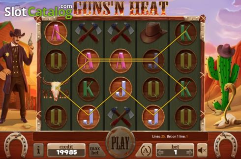 Οθόνη3. Guns n Heat Κουλοχέρης