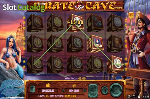 Οθόνη4. Pirate Cave Dice Κουλοχέρης 