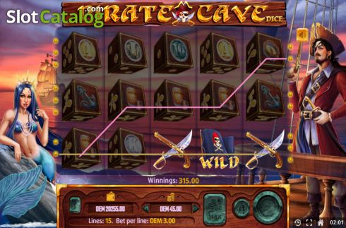 Οθόνη3. Pirate Cave Dice Κουλοχέρης 