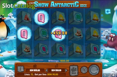 Οθόνη4. Snow Antarctic Dice Κουλοχέρης