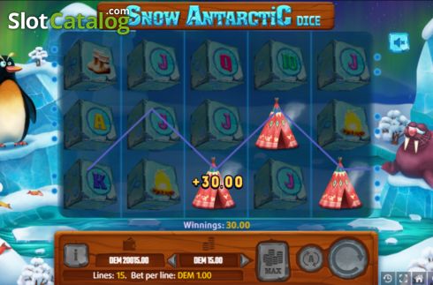 Οθόνη3. Snow Antarctic Dice Κουλοχέρης