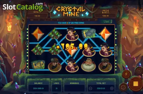 Οθόνη3. Crystal Mine Κουλοχέρης