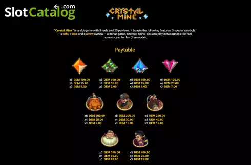 Οθόνη7. Crystal Mine Κουλοχέρης