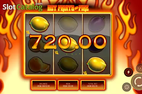 Οθόνη3. Hot Fruits on Fire Κουλοχέρης