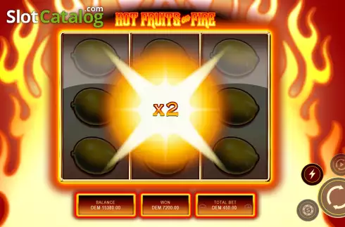 Οθόνη5. Hot Fruits on Fire Κουλοχέρης