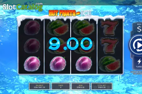 Οθόνη3. Hot Fruits on Ice Κουλοχέρης 