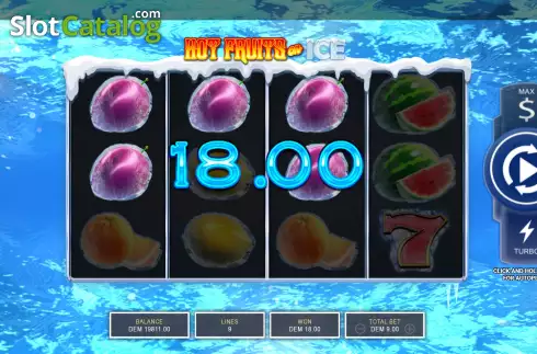 Οθόνη4. Hot Fruits on Ice Κουλοχέρης 