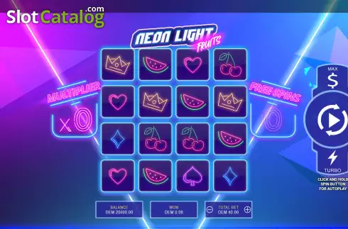 Οθόνη2. Neon Light Fruits Κουλοχέρης 