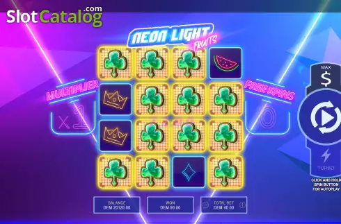Οθόνη4. Neon Light Fruits Κουλοχέρης 