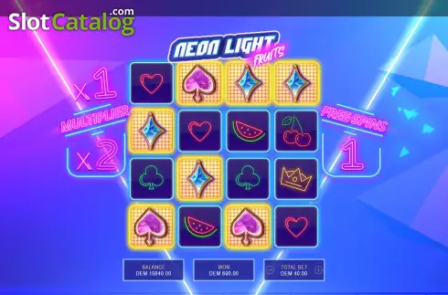 Οθόνη7. Neon Light Fruits Κουλοχέρης 