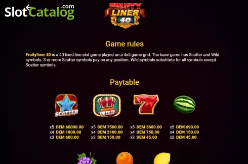 Οθόνη8. Fruityliner 40 Κουλοχέρης