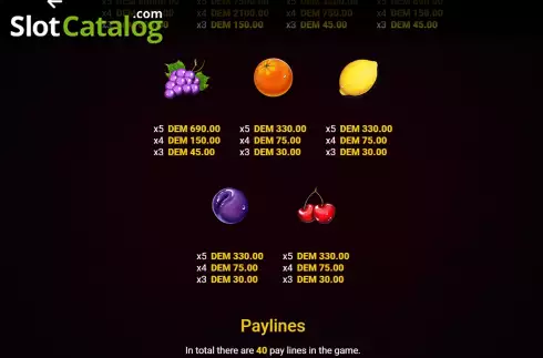 Οθόνη9. Fruityliner 40 Κουλοχέρης