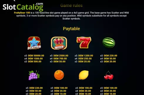 Οθόνη8. Fruityliner 100 Κουλοχέρης