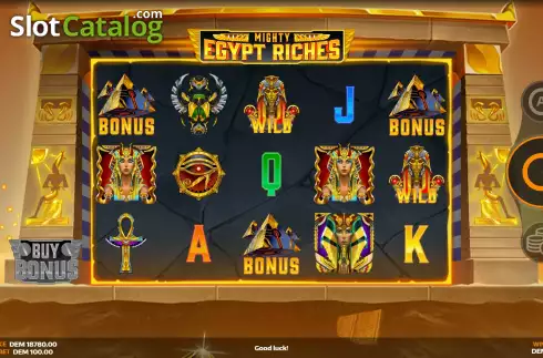 Οθόνη7. Mighty Egypt Riches Κουλοχέρης