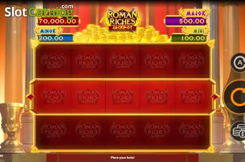 Οθόνη2. Roman Riches Jackpot Κουλοχέρης