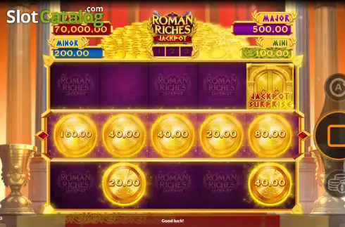 Οθόνη3. Roman Riches Jackpot Κουλοχέρης