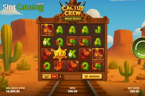 Οθόνη3. Cactus Crew: Wild Duels Κουλοχέρης