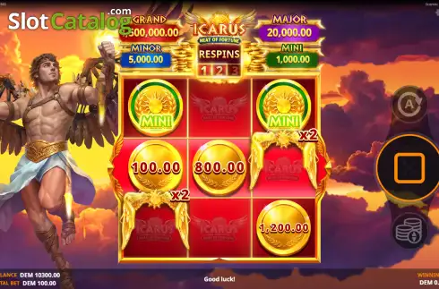 Οθόνη3. Icarus: Heat of Fortune Κουλοχέρης 