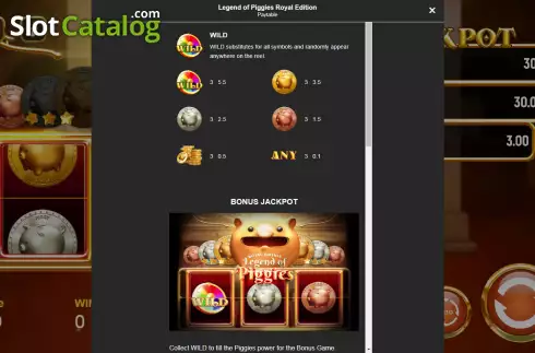 Οθόνη5. Legend of Piggies Royal Edition Κουλοχέρης