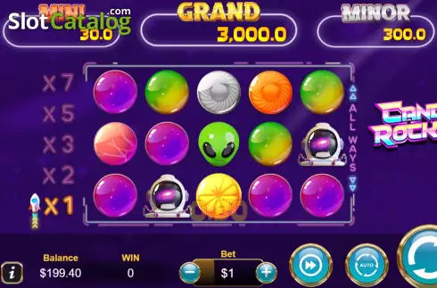 Οθόνη3. Candy Rocket Κουλοχέρης