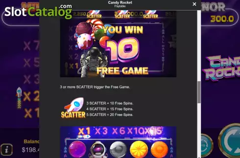 Οθόνη9. Candy Rocket Κουλοχέρης