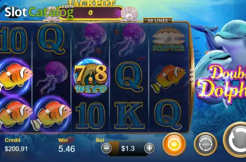 Οθόνη5. Double Dolphin Jackpot Κουλοχέρης