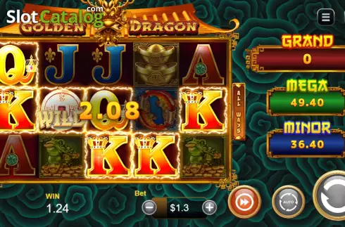Οθόνη3. Golden Dragon Jackpot Κουλοχέρης