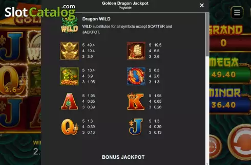 Οθόνη8. Golden Dragon Jackpot Κουλοχέρης