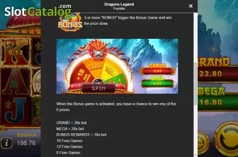 Οθόνη7. Dragons Legend (Manna Play) Κουλοχέρης