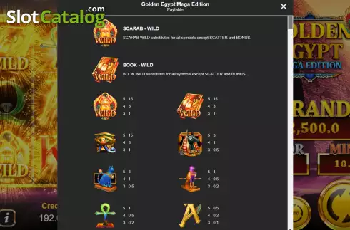 Οθόνη5. Golden Egypt Mega Edition Κουλοχέρης