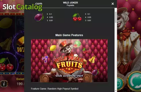Οθόνη6. Wild Joker Fruits Κουλοχέρης