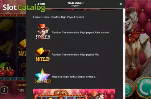 Οθόνη7. Wild Joker Fruits Κουλοχέρης